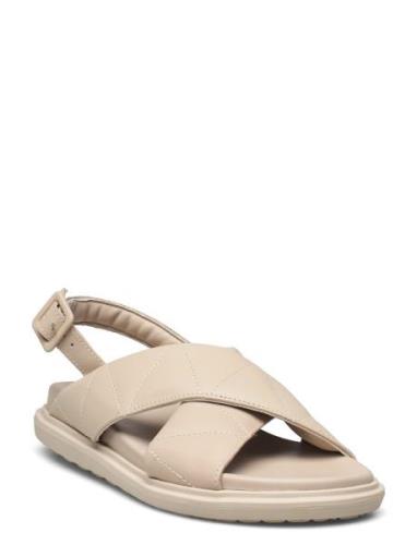 Biafrancine Quilt Sandal Matalapohjaiset Sandaalit Beige Bianco