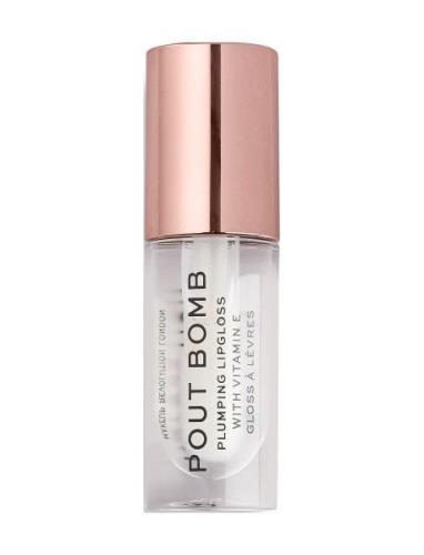 Revolution Pout Bomb Plumping Gloss Glaze Huulikiilto Meikki Nude Make...