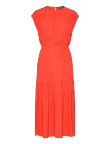 Sllayna Dress Polvipituinen Mekko Orange Soaked In Luxury