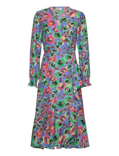 Yasarty Ls Midi Wrap Dress S. - Ca Polvipituinen Mekko Multi/patterned...