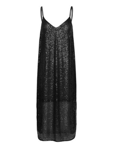 Shine On Slipdress Polvipituinen Mekko Black Second Female