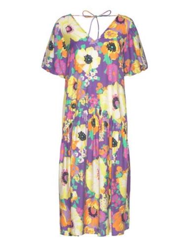 Yasspectrum 2/4 Midi Dress S. Polvipituinen Mekko Purple YAS