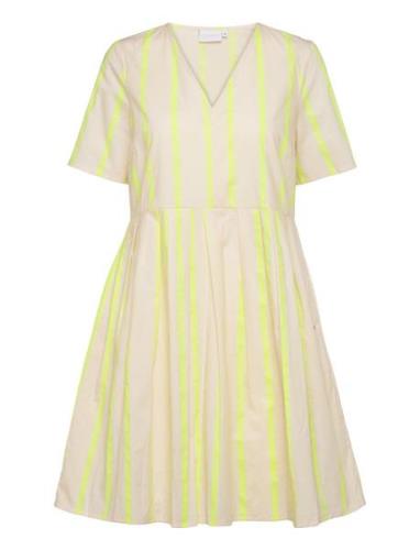 Dress With Stripes Polvipituinen Mekko Yellow Coster Copenhagen