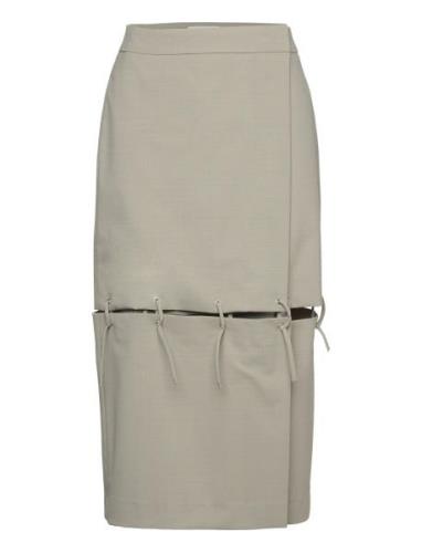 Gabriela Skirt Polvipituinen Hame Beige HOLZWEILER