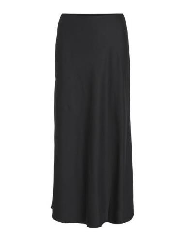 Viellette Hw Midi Skirt - Noos Pitkä Hame Black Vila