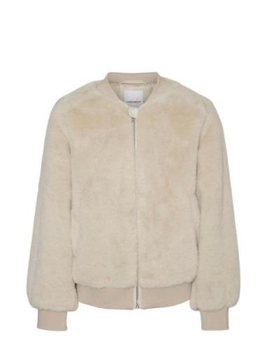 Vmsonjamie Short Fake Fur Jacket Girl Takki Cream Vero Moda Girl