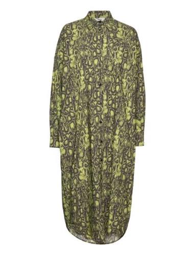 Colette Saale Dress Aop Polvipituinen Mekko Green Mads Nørgaard