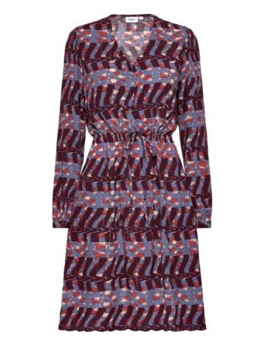 Alexasz Dress Polvipituinen Mekko Burgundy Saint Tropez