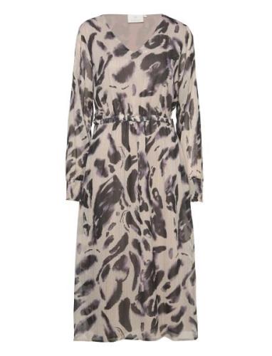 Kafina Dress Polvipituinen Mekko Brown Kaffe