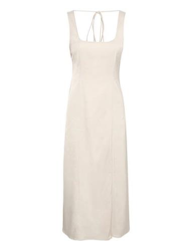 Eginagz Midi Dress Polvipituinen Mekko Cream Gestuz