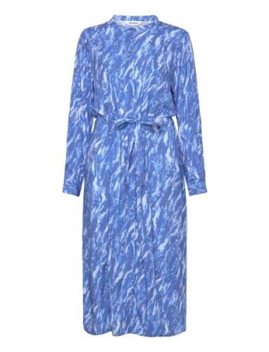 Srmikala Midi Dress Polvipituinen Mekko Blue Soft Rebels