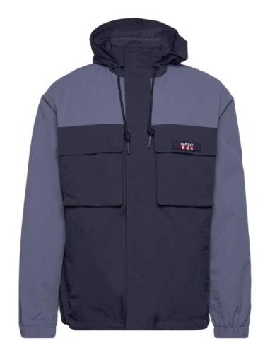 D1. Blocked Hooded Jacket Ohut Takki Blue GANT