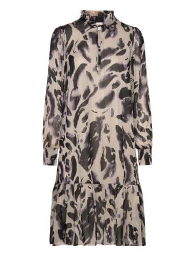 Kafina Lia Dress Polvipituinen Mekko Brown Kaffe