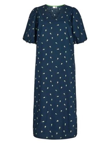 Nuebrar Dress Polvipituinen Mekko Navy Nümph