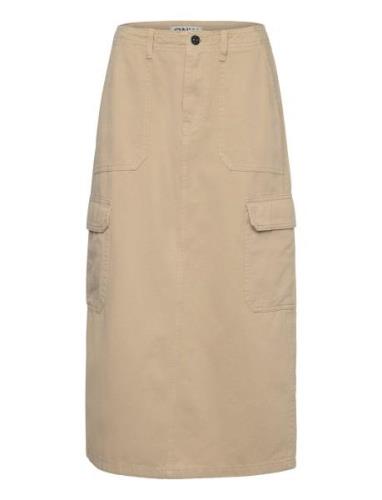 Onlmalfy Long Cargo Skirt Pnt Polvipituinen Hame Beige ONLY