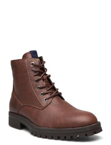 Jfwbernie Pu Boot Nyörisaappaat Brown Jack & J S