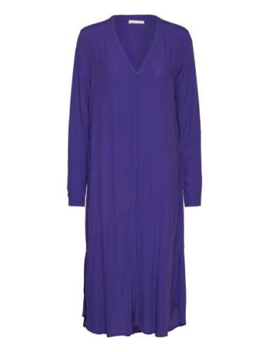 Angers Clean Trapez Dress Polvipituinen Mekko Purple Tamaris Apparel