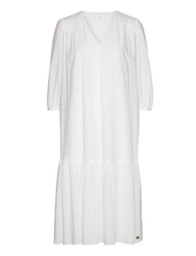 Annaba Long Chiffon Dress Polvipituinen Mekko White Tamaris Apparel