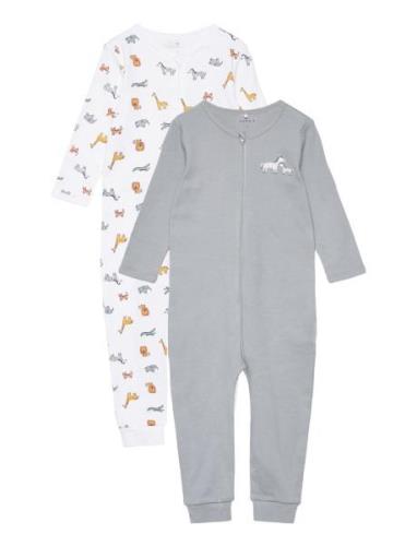 Nbnnightsuit 2P Zip Safari Pyjama Sie Jumpsuit Haalari Multi/patterned...