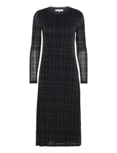 Srtalasi Midi Dress Polvipituinen Mekko Black Soft Rebels