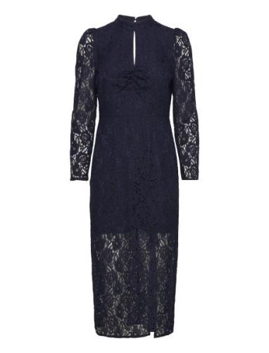 Slwela Dress Polvipituinen Mekko Navy Soaked In Luxury