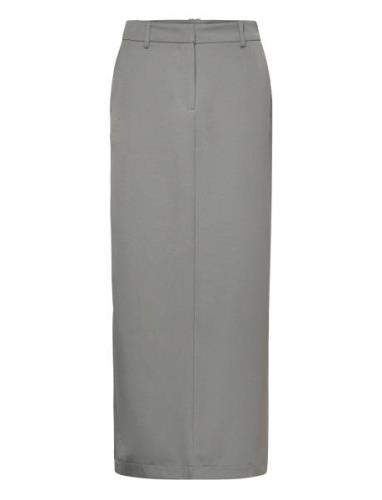 Vmmathilde Mr Tailored Long Skirt D2 Pitkä Hame Grey Vero Moda