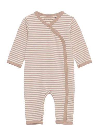 Wholesuit Y/D Stripe Pitkähihainen Body Beige Fixoni