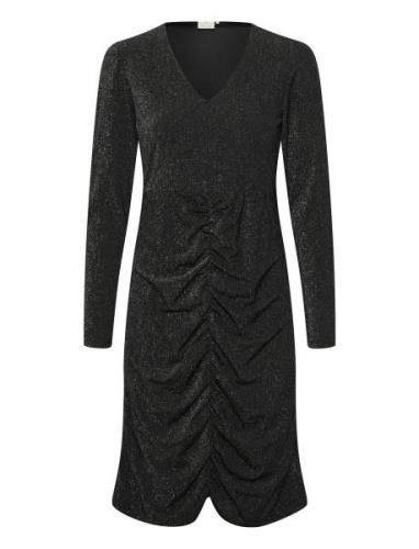 Kabarbara Dress Polvipituinen Mekko Black Kaffe