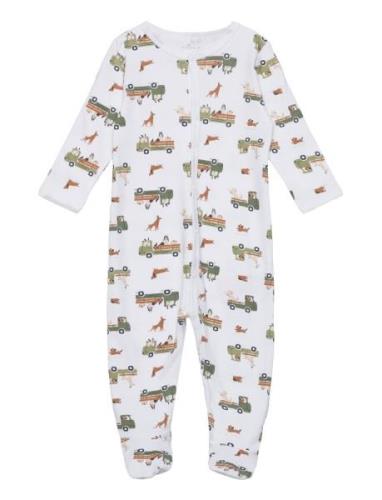 Nbmnightsuit W/F Dog Noos Pyjama Sie Jumpsuit Haalari White Name It