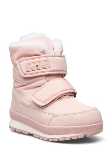 T3A5-33065-1486302- Talvikengät Tarroilla Pink Tommy Hilfiger