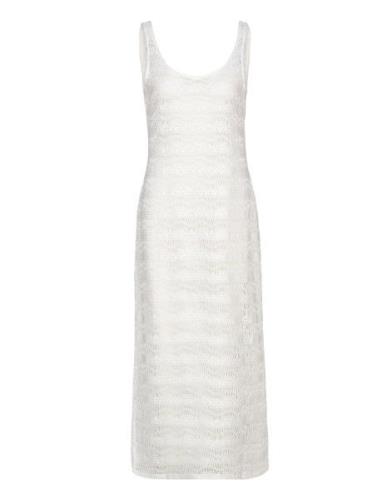 Chrochet Dress Polvipituinen Mekko White Gina Tricot