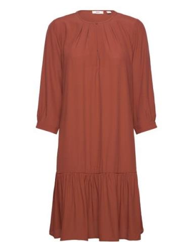 Dresses Light Woven Polvipituinen Mekko Brown Esprit Casual