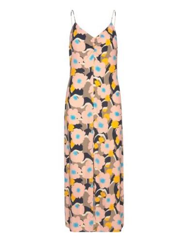 Dustinmd Print Strap Dress Polvipituinen Mekko Brown Modström