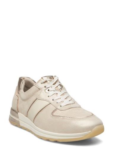 Women Lace-Up Matalavartiset Sneakerit Tennarit Beige Tamaris