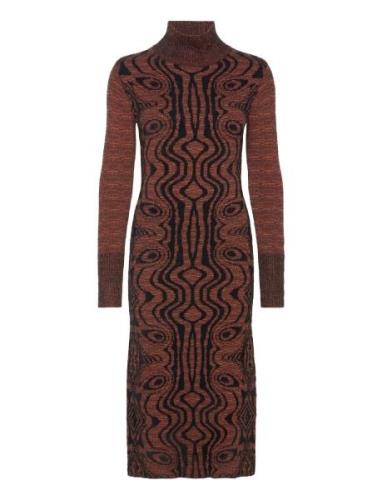 Jace - Tiger Jacquard Polvipituinen Mekko Brown Day Birger Et Mikkelse...