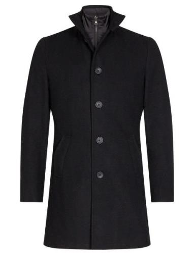 Bs Ontario Slim Fit Coat Villakangastakki Pitkä Takki Black Bruun & St...