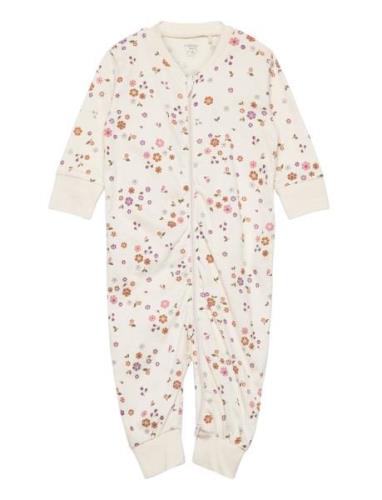 Pyjamas Small Flowers Pyjama Sie Jumpsuit Haalari Cream Lindex