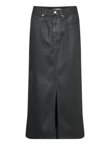 Dnm Long Midi Skirt Ctd Blk Polvipituinen Hame Black Tommy Hilfiger