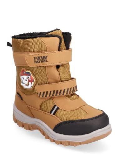 Paw Patrol Snowboot Talvikengät Tarroilla Beige Paw Patrol