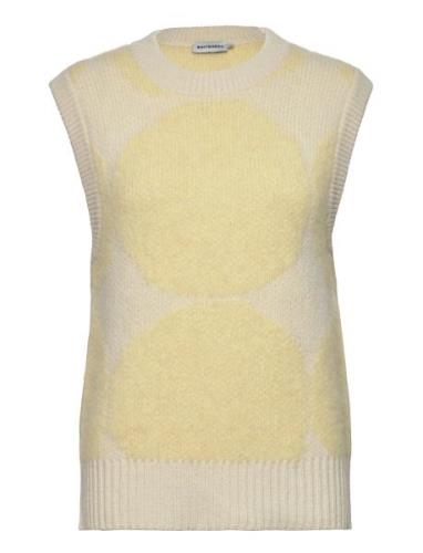 Krapu Kivet Vests Knitted Vests Yellow Marimekko