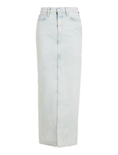 Front Split Maxi Denim Skirt Pitkä Hame Blue Calvin Klein Jeans