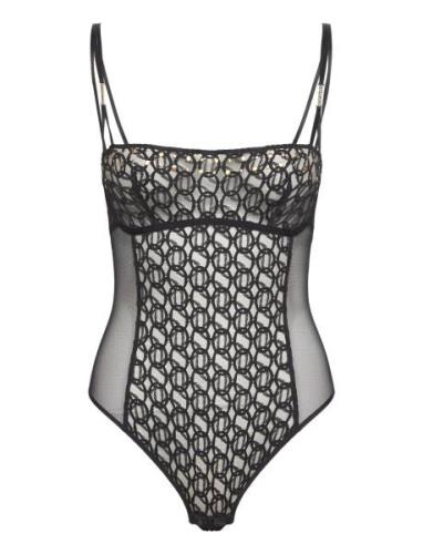 Metallx Bodysuit Body Alusmekko Black Chantelle X