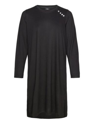 Vlucca, L/S, Abk Dress Polvipituinen Mekko Black Zizzi