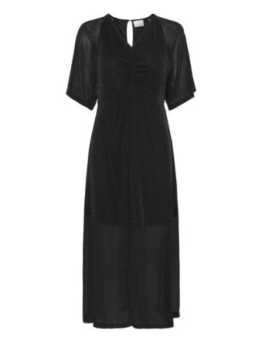 Vienna Midi Dress Polvipituinen Mekko Black Noella