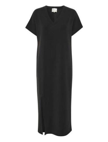 Ellemw V-Neck Long Dress Polvipituinen Mekko Black My Essential Wardro...