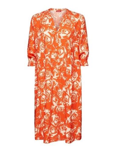 Dresses Light Woven Polvipituinen Mekko Orange Esprit Casual