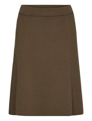 Heavy Knit Skirts Polvipituinen Hame Brown Marc O'Polo