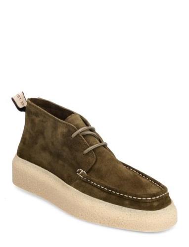 Bravoz Mid Boot Desert-kengät Nauhakengät Khaki Green GANT