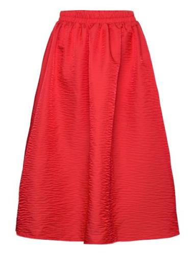 Vimabelle Hw Midi Volume Skirt Polvipituinen Hame Red Vila