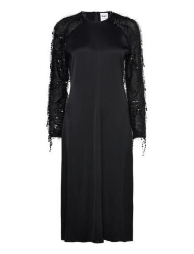 Quincy - Sparkling Texture Polvipituinen Mekko Black Day Birger Et Mik...